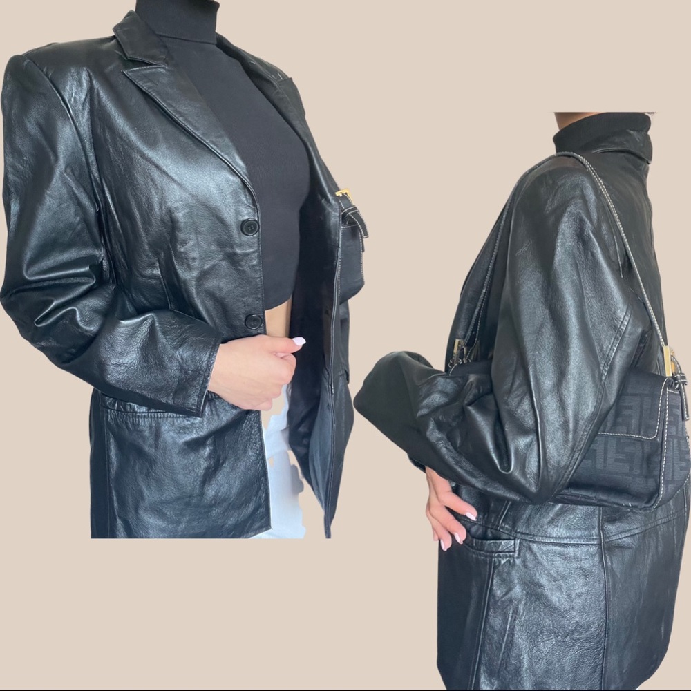 Leather jacket 🖤 - Picture 4 of 4